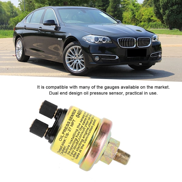 Universal 1/8 NPT erstatningssensor for oljetrykk for ettermarkedsinstrumenter