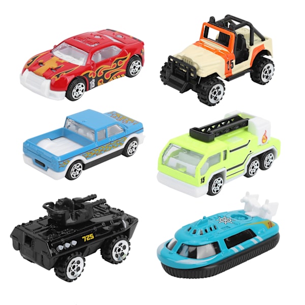 1:64 Metalliautolelu Simulaatio Palokunta-auto Ajoneuvomalli Lapset Lasten Autolelu 6kpl/setti