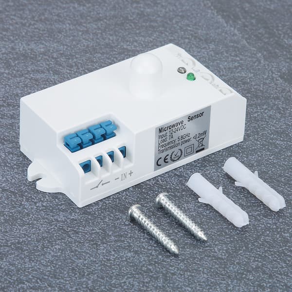 5,8 GHz Intelligent Kropsinduktionsafbryder Mikrobølge-radarsensorlysafbryder DC 12-24V