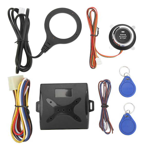 Bil Push-to-Start tändsats Smart Engine Start Stop Button Keyless Go System Universal för 12V-fordon