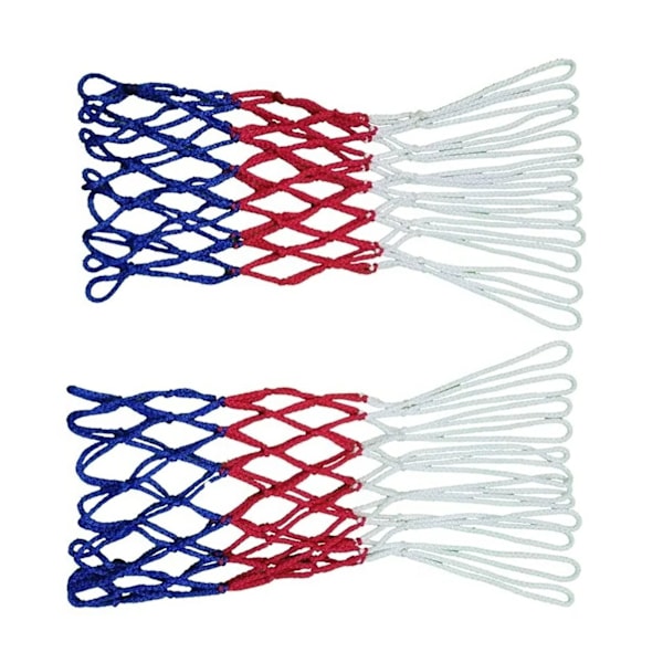 2 st Basketnätbyte Heavy Duty 12 slingor Regntätt solskydd för alla väder Vit Röd Blå