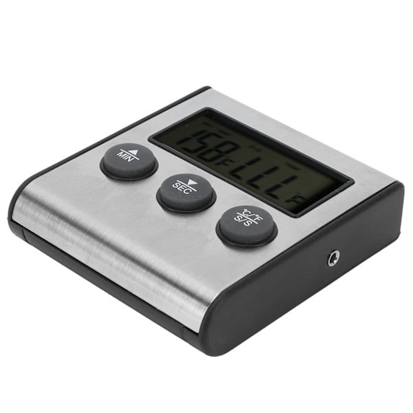 Kjøkkentermometer for godteri, biff, brød, kake, BBQ - Sonden temperaturmåler Digital kjøkkentimer med feste