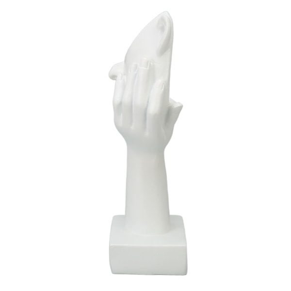 Tenker Ansikt Statue Resin Ansikt Skulptur Figur Borddekorasjoner for Stue Soverom Kontor Skrivebord Hvit