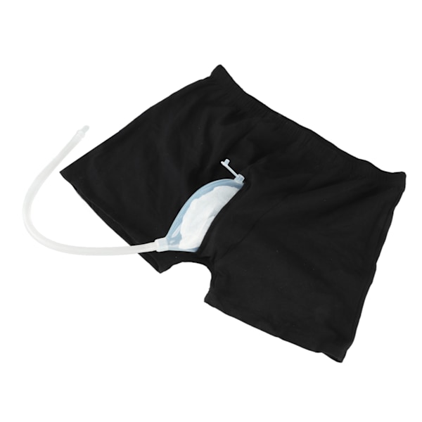 Bærbar Urinpose til Mænd Elastisk Midjebånd Genanvendelig Mænds Shorts Kispose til Inkontinens Ældre L