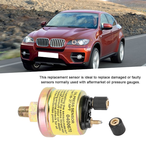 Universal 1/8 NPT erstatningssensor for oljetrykk for ettermarkedsinstrumenter