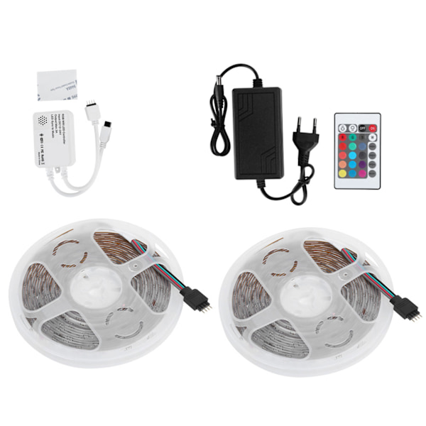 WIFI Intelligent Styring LED Strip Lys RGB Strimler Vanntette 2835 Chip Lampe Bånd for Soverom EU 100‑240V