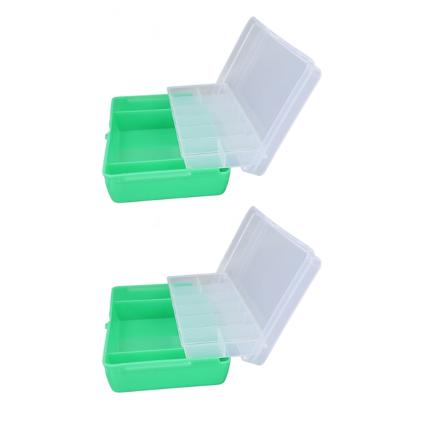 2ST Vandtæt Tackle Box Fiskegrejboks Organizer Fiske-Agnsboks Grøn