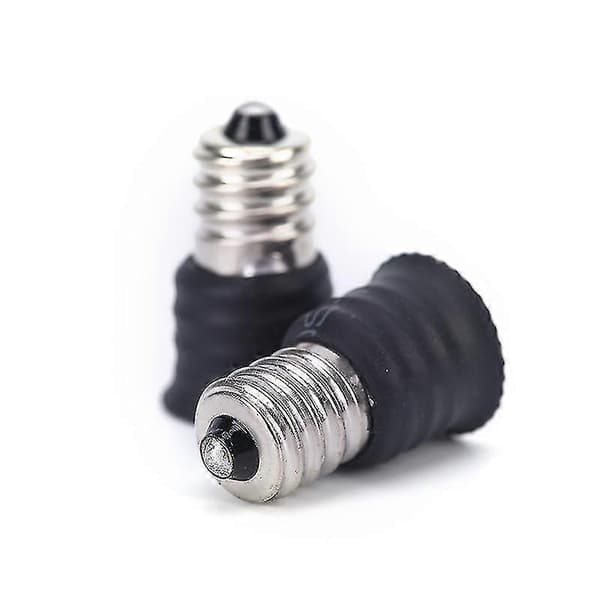 2 stk. sort E12 til E14 lampekonverter LED-lampeholder lampeadapter fatning [LD]