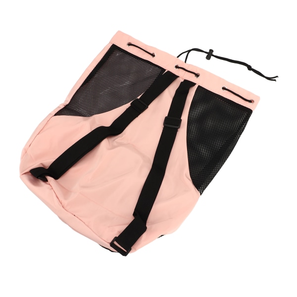Mesh Beach Ryggsäck Justerbar axelrem Lätt Andningsbar Mesh och PVC Swim Mesh Ryggsäck för Gym Rosa