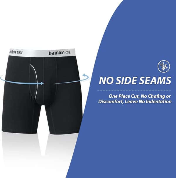 Bløde og åndbare boxershorts til mænd (4- eller 7-pak) sort Blå Grå Blå2 L sort Blå Grå Blå2 black Blue Gray Blue2 L