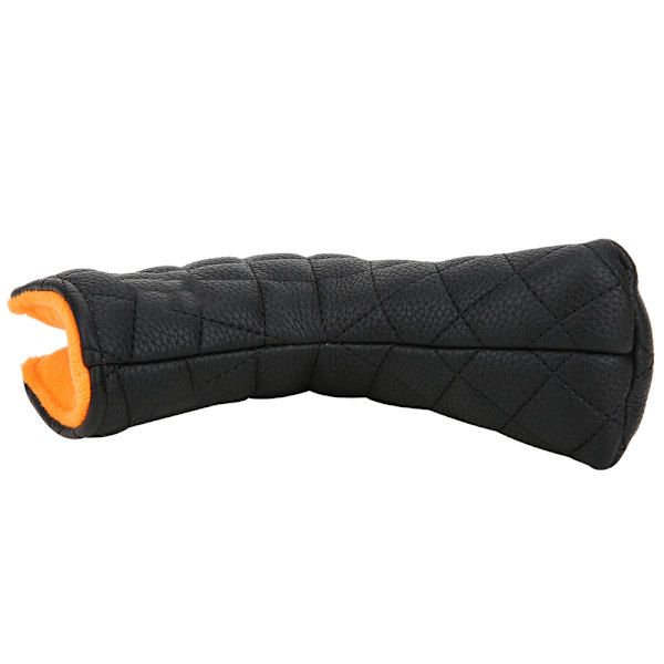 Magnetisk Golf Putter Cover Hoveddækning Vandafvisende PU L-formet Golfkølle Hoveddækning Tilbehør (Sort)