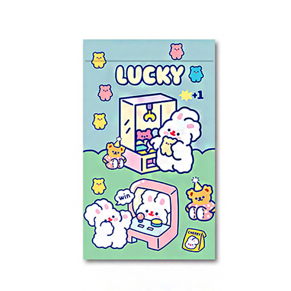 Itsekiinnittyvä pussi PET CCP Kestävä Turvallinen Hajuton Söpö Kuvio Käytännöllinen Uusiokäyttöinen Itsekiinnittyvä pussi Game Bunny 22,3x13,5