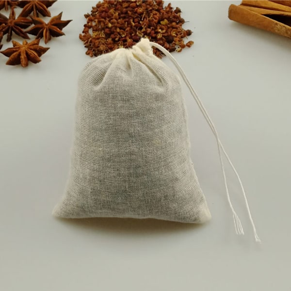 Örtpåse Dragsko Kryddpåse 30x40cm Bomull Finnät Multipurpose Infusionspåse för Soppa Te Kök Hem