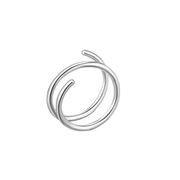 Dubbel näsring för enkel piercing - Snygg näsring för kvinnor 2Pcs