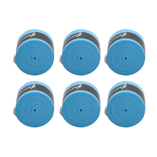 6 stk. tennisracket grebtape PU mat, antislip svedabsorption Badmintonracket tape Sporttilbehør Blå