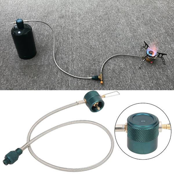 1L gasslangeoverføringsslange Tilkobling Konverteringshode Adapter for utendørs camping matlaging komfyr