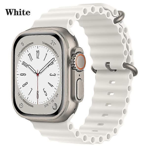 Apple Watch-rem hvid Ocean 49 mm