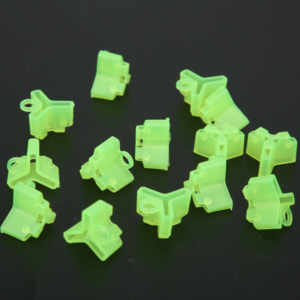 50 stk diskantkrokbeskyttelse polyetylen sikkerhetsdeksel fluorescerende grønne hetter