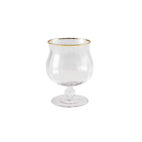 Retro drikkeglasskopp Varmebestandig Elegant dessertkopp for is 300 ml Kapasitet Gullfarget