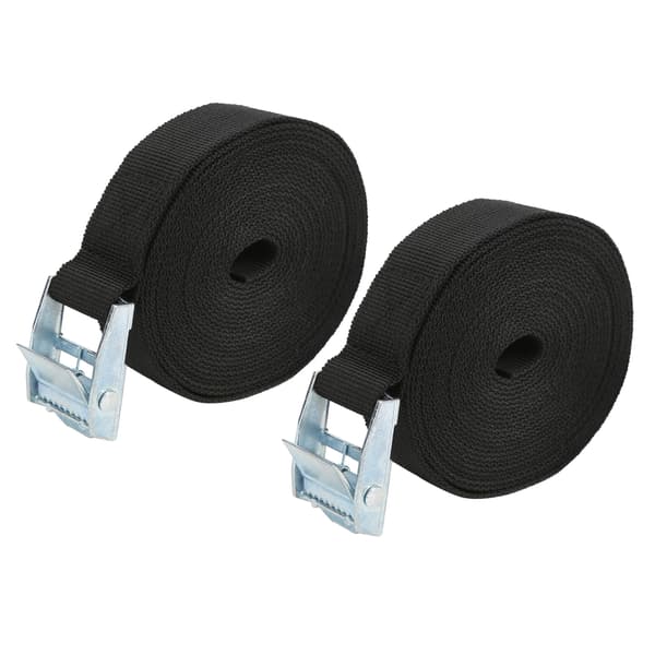 2 st Spännband 25mm Zinklegering Tryckspänne Hållbart Antibrottfasta Band för Bundna Tunga Föremål (3 Meter)