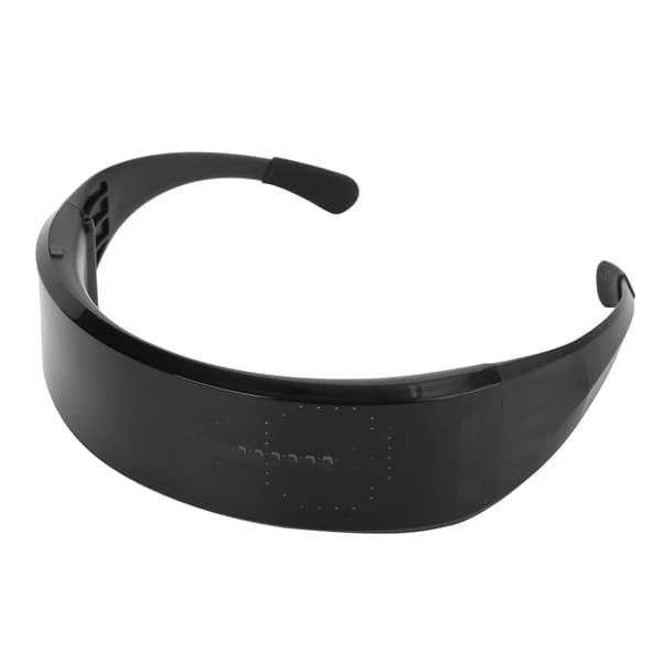 Sorte LED-lysende briller APP-styring USB-opladning Multifarvede briller til festfødselsdagsbaren