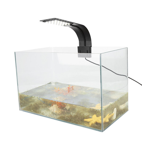 10W Akvarium LED-lys Vandplanter vokser fiske-tank Klip Lampe Belysning (sort)