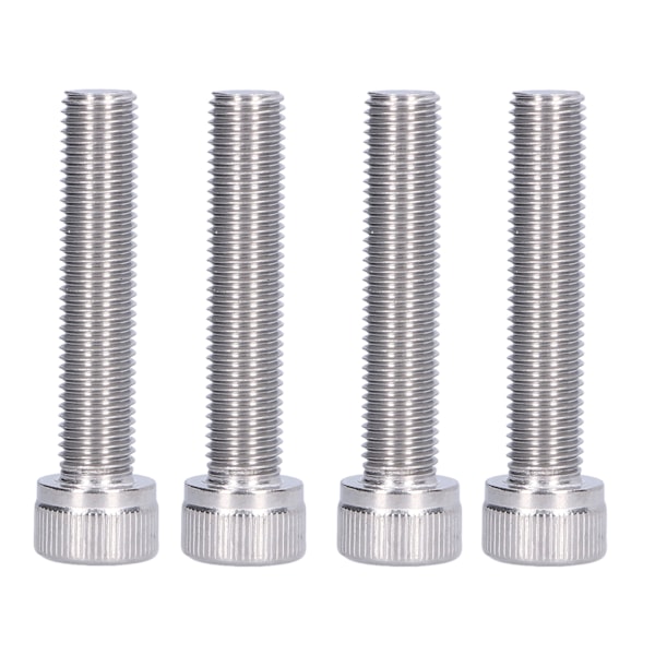 4 kpl kuusiokolopyöränpultit A2 ruostumaton teräs 1,25 mm Kiinnitysruuvit hienolla kierteenjakoa M10x45