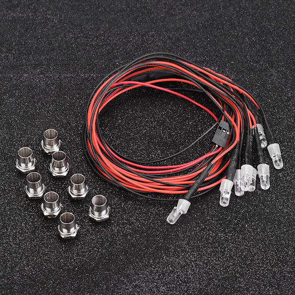 8 stk 5mm Strålkastere RC Tilbehør LED-lys for Modell Driftbil 7#