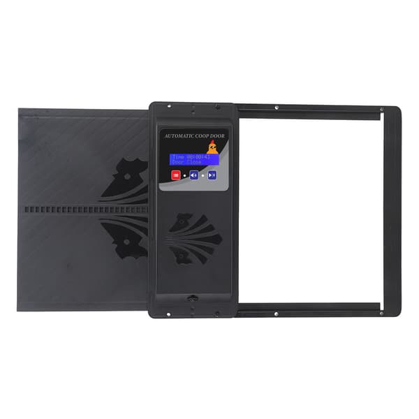 Automatic Chicken Coop Door USB Horizontal Opening Automatic Chicken Coop Door Opener with Timer Black