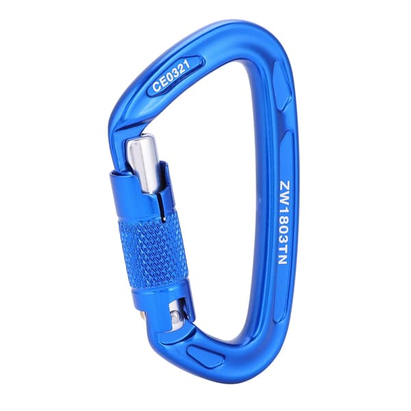25KN Turvalukko D-solki Ulkokiipeily Pelastus Karabiner Varusteet (Sininen)