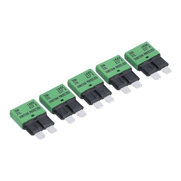 5 stk automatisk reset sikring 30A 14V DC ATC/ATO strømbryder til RV Caravan Marine Båd Stereo Forstærker