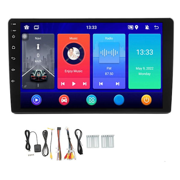 9-tommer bilradio 4G RAM 32GB ROM DC12V Ratstyring WIFI-forbindelse Stereo GPS Navigation Multimediespiller med kamera