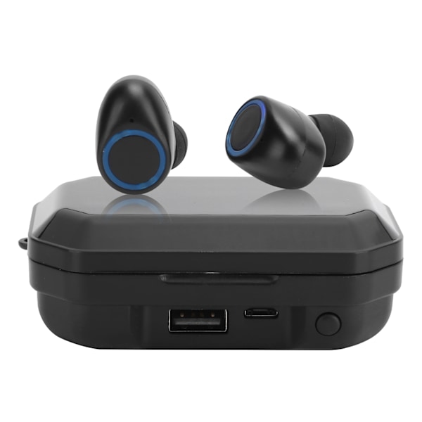 M12 InEar Bluetooth 5.0 Hörlurar med Digital Display, Riktigt Trådlösa, Touchkontroll