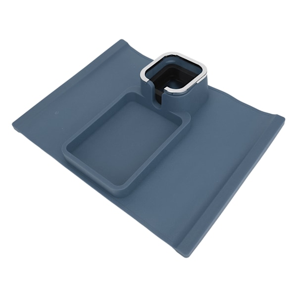 Sofa kopholderbakke Ergonomisk multifunktionel silikone sofa arm kopholder med skridsikker base sofa armstøtte bakke til kontor blå