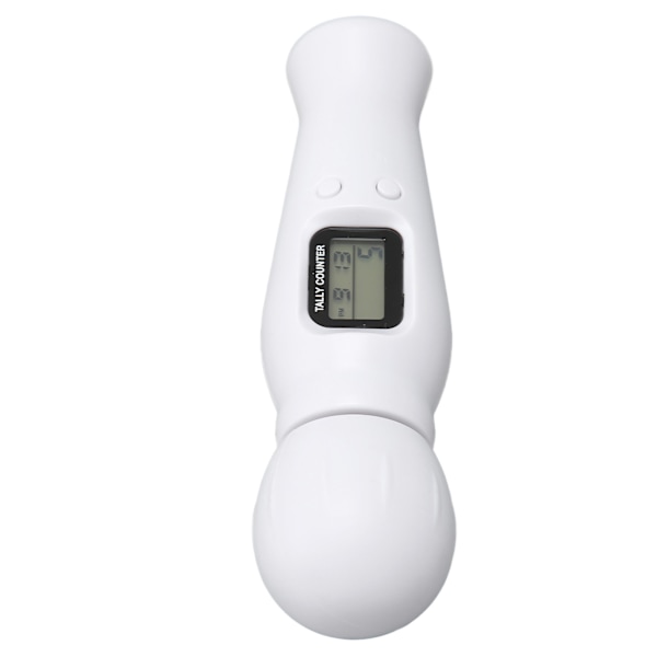 Digital Perletæller LED Baggrundsbelyst Reset Kompas Design Tidsvisning Lav Støj Digital Tasbih til Meditation Afslapning Hvid