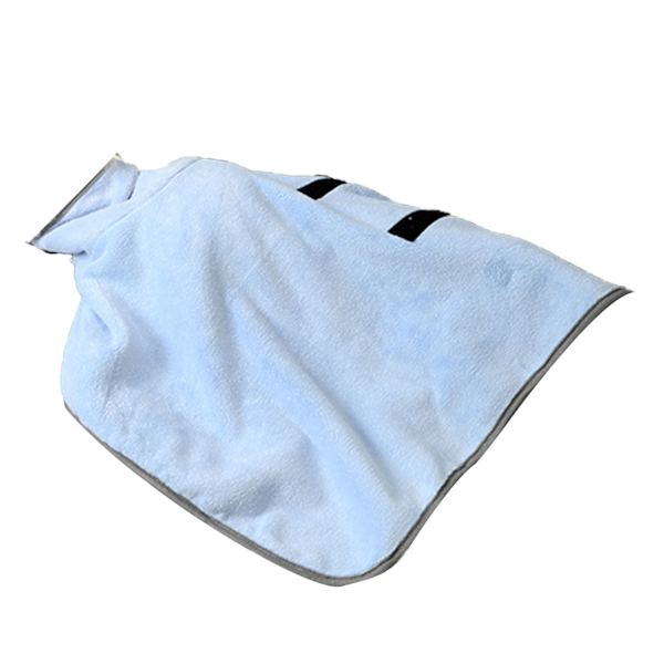 Hundhandduk Morgonrock Stark vattenabsorberande katt snabbtorkande kappa Multifunktionell husdjursrock Filt Blå M