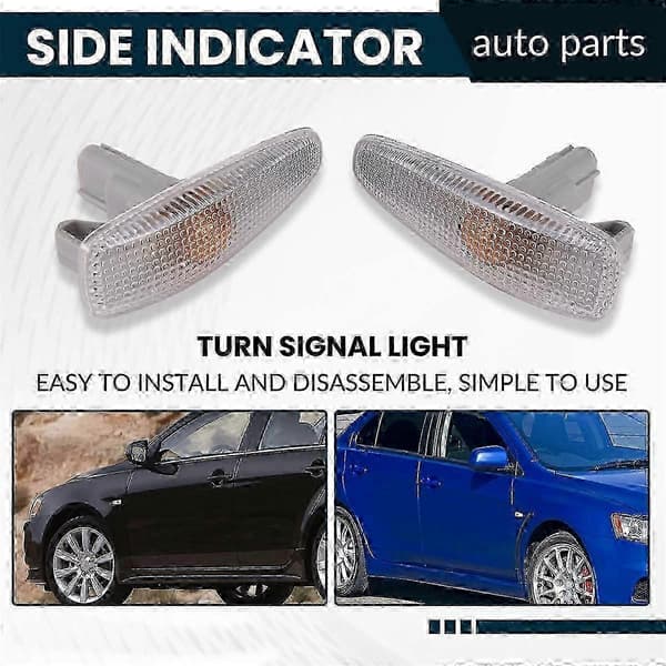 Sideblinklys, blinklys, par, kompatibel med Mitsubishi Lancer Mirage RVR 2008-2017 8351A047