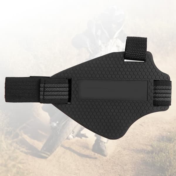 Motorcycle Shoe Protector Nylon Adjustable Anti-Slip Comfortable Gear Shift Boot Cover for Riding Black