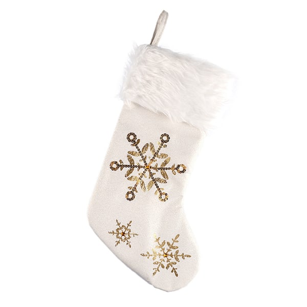 Julstrumpa Godispåse Snowflake Paljett Julstrumpa
