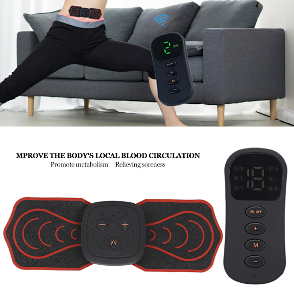 Bärbar multifunktionsfjärrkontroll Intelligent elektronisk massage nackkotormassager (Massager)