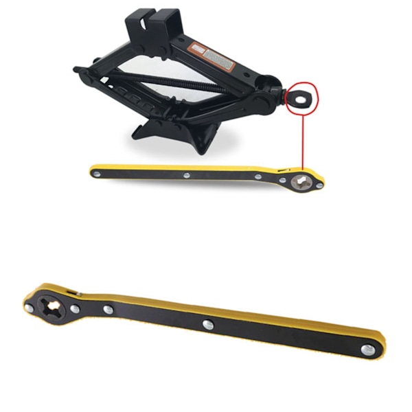 Ratsj-nøkkel Metall Arbeidsbesparende Sterk Holdbar Rocker Design Jack Ratsj-nøkkel Skiftenøkkeladapter
