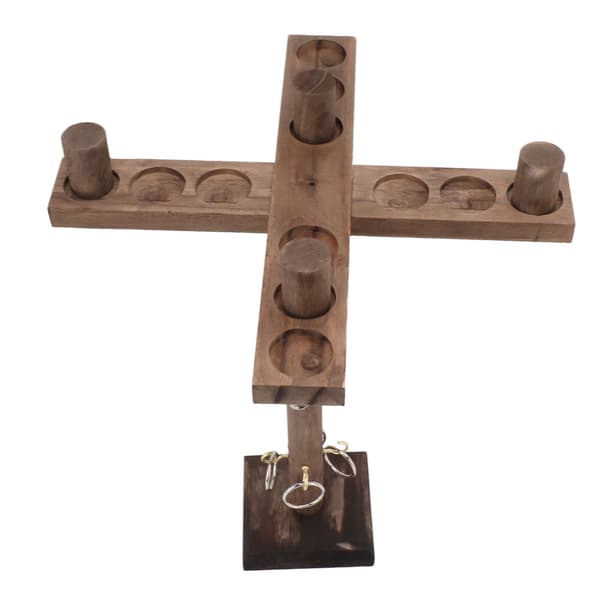 Hook and Ring Game for Four Players Wooden Hooks Fast Interactive Game for Party Bar