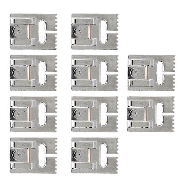 10 stk. Rynkefod 5 7 9 Rille Holdbar Blank Overflade Uden Grater Symaskinefod i Rustfrit Stål til Hjemmet 9 Rille