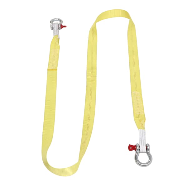 Tauingstropper 13227lbs Bruddstyrke 4m Bergingstropp med D-ring Shakl for Biler SUV Gule