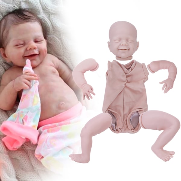 Silikon Reborn Doll Kit gör-det-själv spädbarnsform blank dockamodell med klädkropp 22 InchBlank
