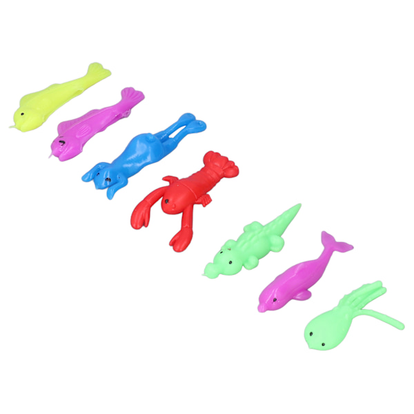 40 stk Finger Slingshot Trykkavlastning Havsdyr Gummi Slingshot Flygende Spøk Slingshot for Barn Voksne
