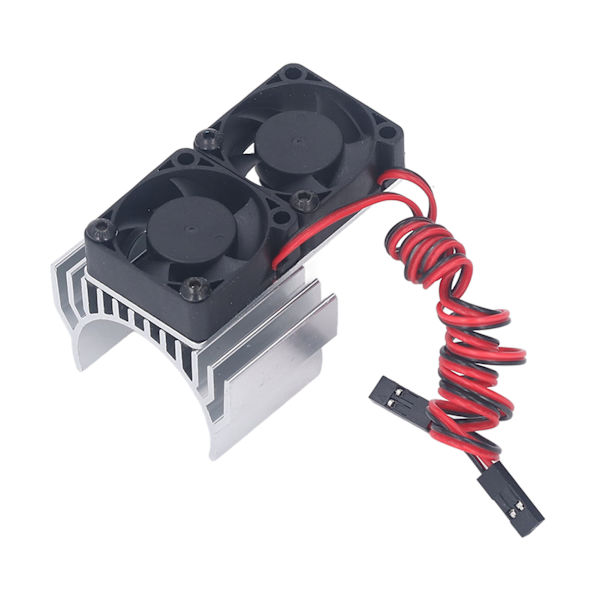 DC 5V RC Køleplade Højhastigheds Blæsermotor Køleventilator Sæt til Traxxas Slash 4×4 VXL 1/10 RC Bil Sølv