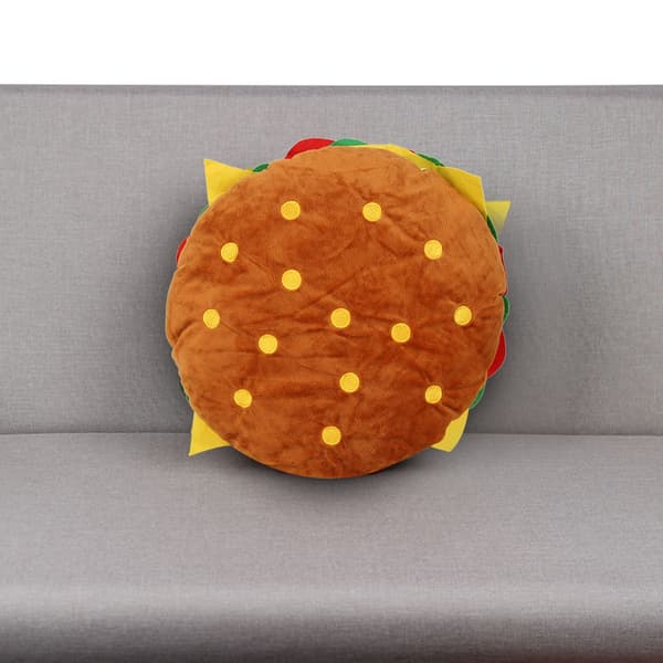 Simuleret hamburgerpude sofa rygpudde Superblød børnehus husholdningskastepude