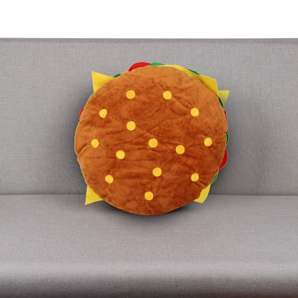 Simulering hamburgerpute sofa ryggpute Supermyk barnehusholdningskastpute