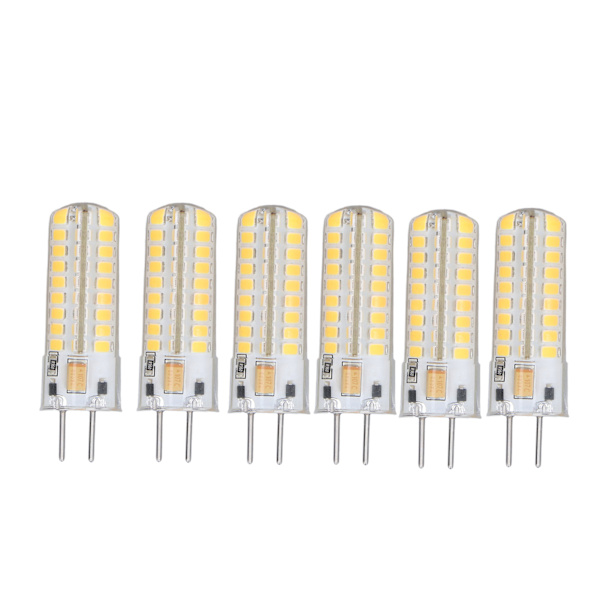 6st GY6.35 LED-lampa 7W AC DC12V 700lm 72 LED-lampor 360 graders LED majslampa för hängande lampor Taklampor Varmt ljus(2700K-3000K)